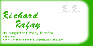 richard rafay business card